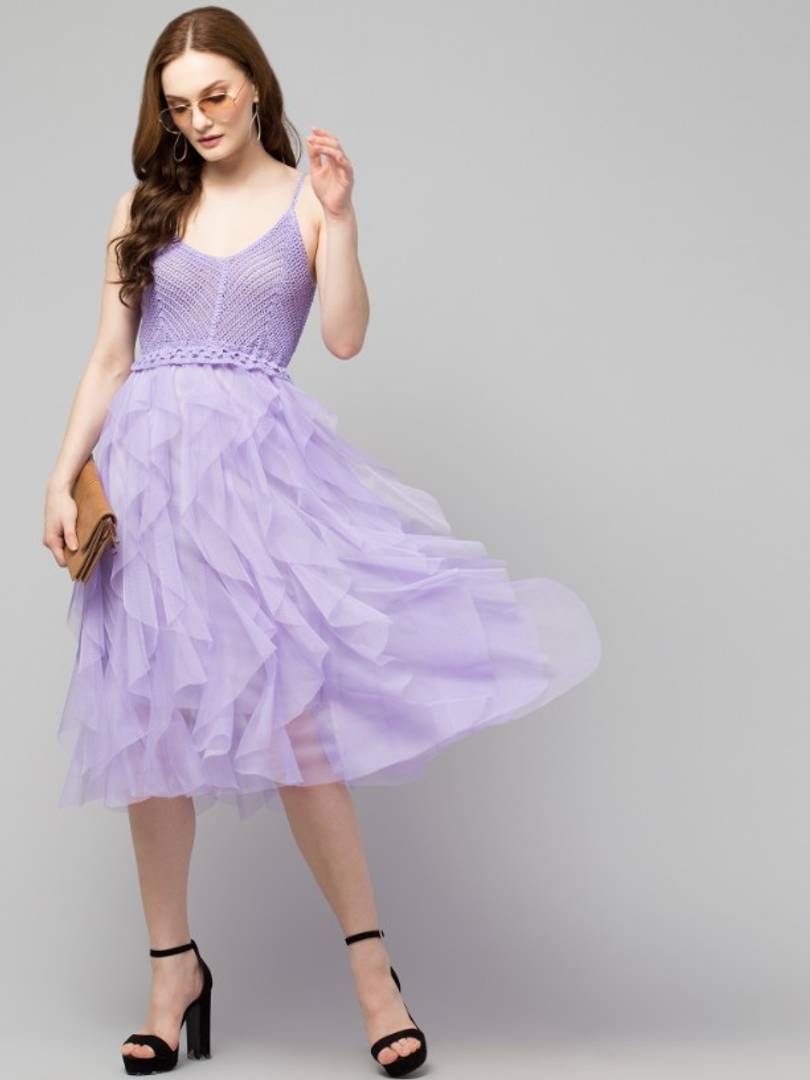 Trendy Crochet Net Dresses